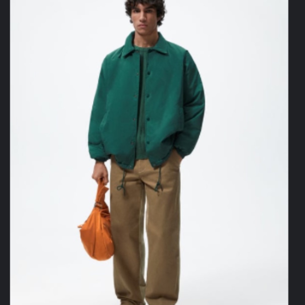 zara mens green jacket